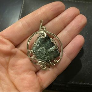 Wrapped stone pendant